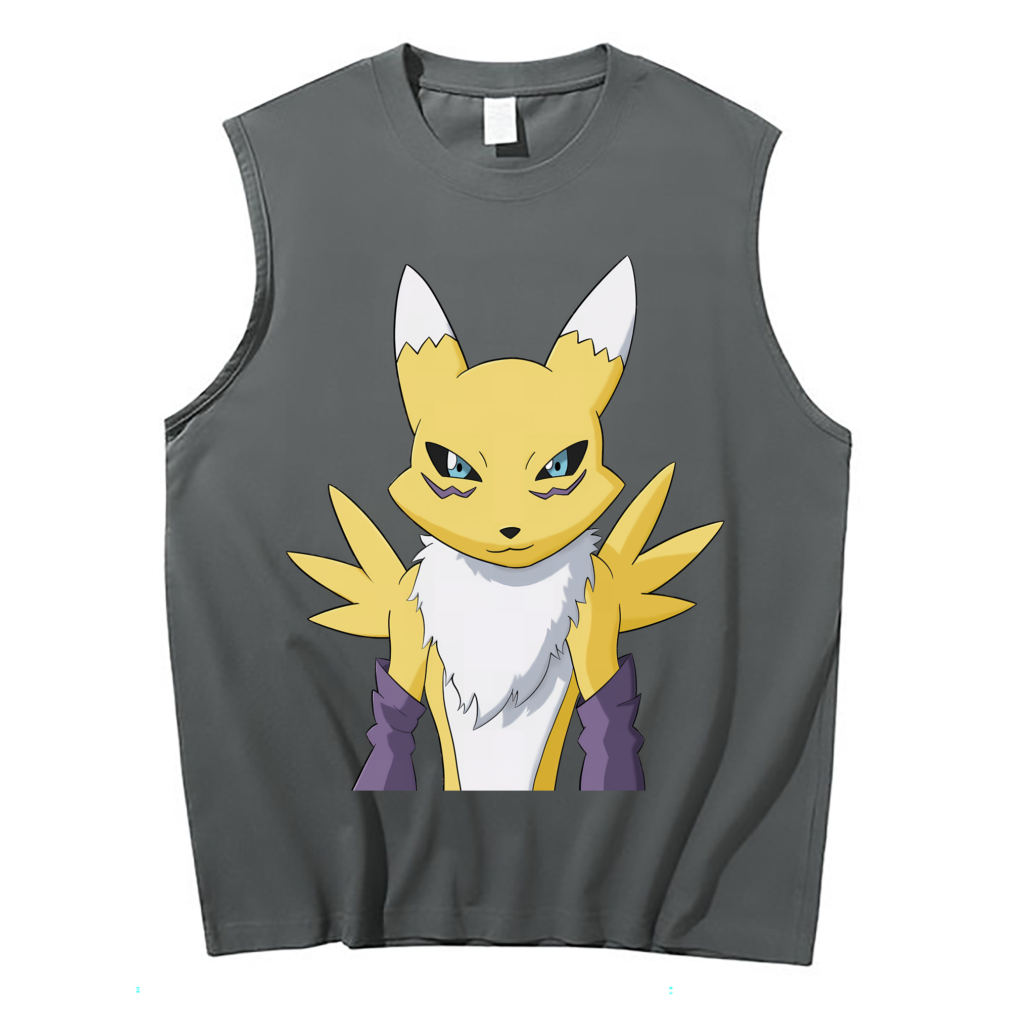 （画像用） Digimon デジタルモンスター/デジモン コットン100％タンクトップ（フロントプリント）